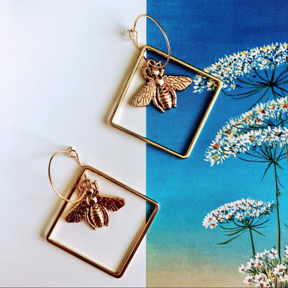 Gold Fly Earrings
